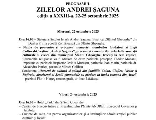 “Andrei Șaguna Days,” 33rd Edition